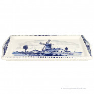 Cake dish Windmill landscape 29.5cm Delftware
