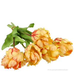 Parrot tulips Estella Rijnveld 40cm - Bunch of 5 artificial tulips