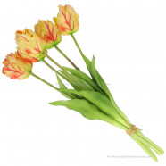 Parrot tulips Estella Rijnveld 40cm - Bunch of 5 artificial tulips
