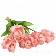 Parrot tulips pink 40cm - Bunch of 5 artificial tulips