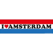 Auto Bumper Stickers I love Amsterdam 