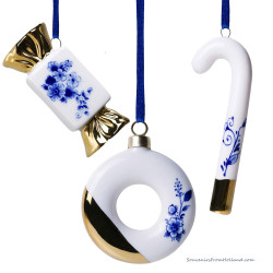Set van 3 Zoetig B - Kersthangers Delfts Blauw