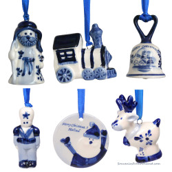 Set of 6 Christmas figures B - X-mas Figurine Delft Blue