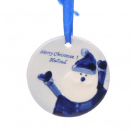 Set van 6 Kerst figuren B - Kersthangers Delfts Blauw