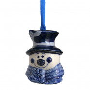 Set van 6 Kerst figuren C - Kersthangers Delfts Blauw