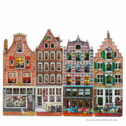 Set of 4 MDF Canalhouses C...