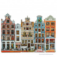 Set of 4 MDF Canalhouses D - Memo magnets