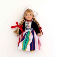 Vrouw - 13 cm - Zwart Traditionele Hollandse Klederdracht