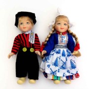 Dolls  Couple - 13cm - Delft Traditional Holland Costume